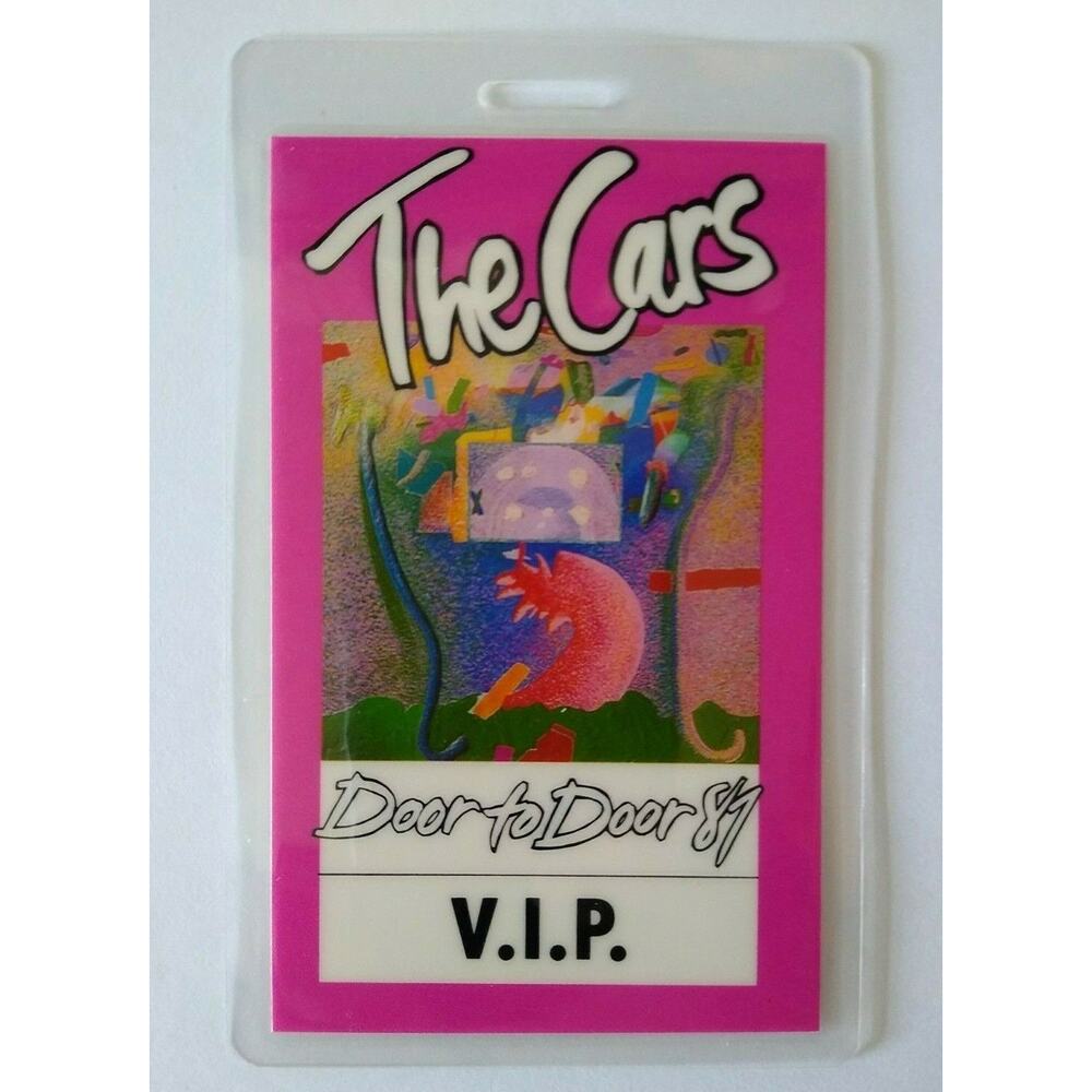 The Cars VIP Backstage Pass Original New Wave Music Concert Tour Ric Ocasek 1989